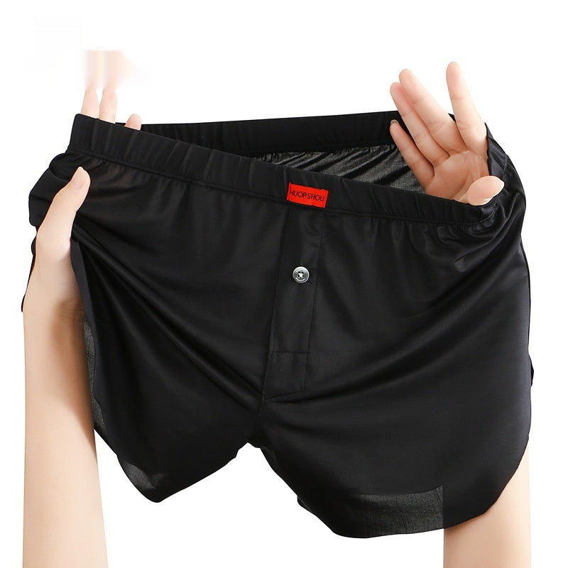 Men's Underwear Solid Color Loose Breathable Ice Silk