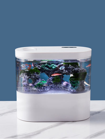 Aquarium Ecological Landscape Desktop Self-circulation Mini Small Change Water Household Fish Tank