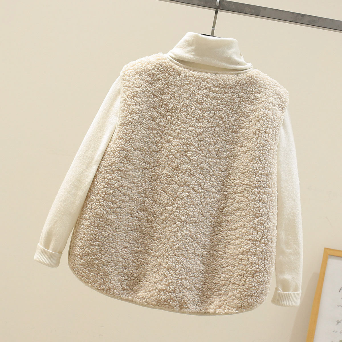 Lamb Wool Vest Women's Short Fur Vest Particle Plush Waistcoat Jacket